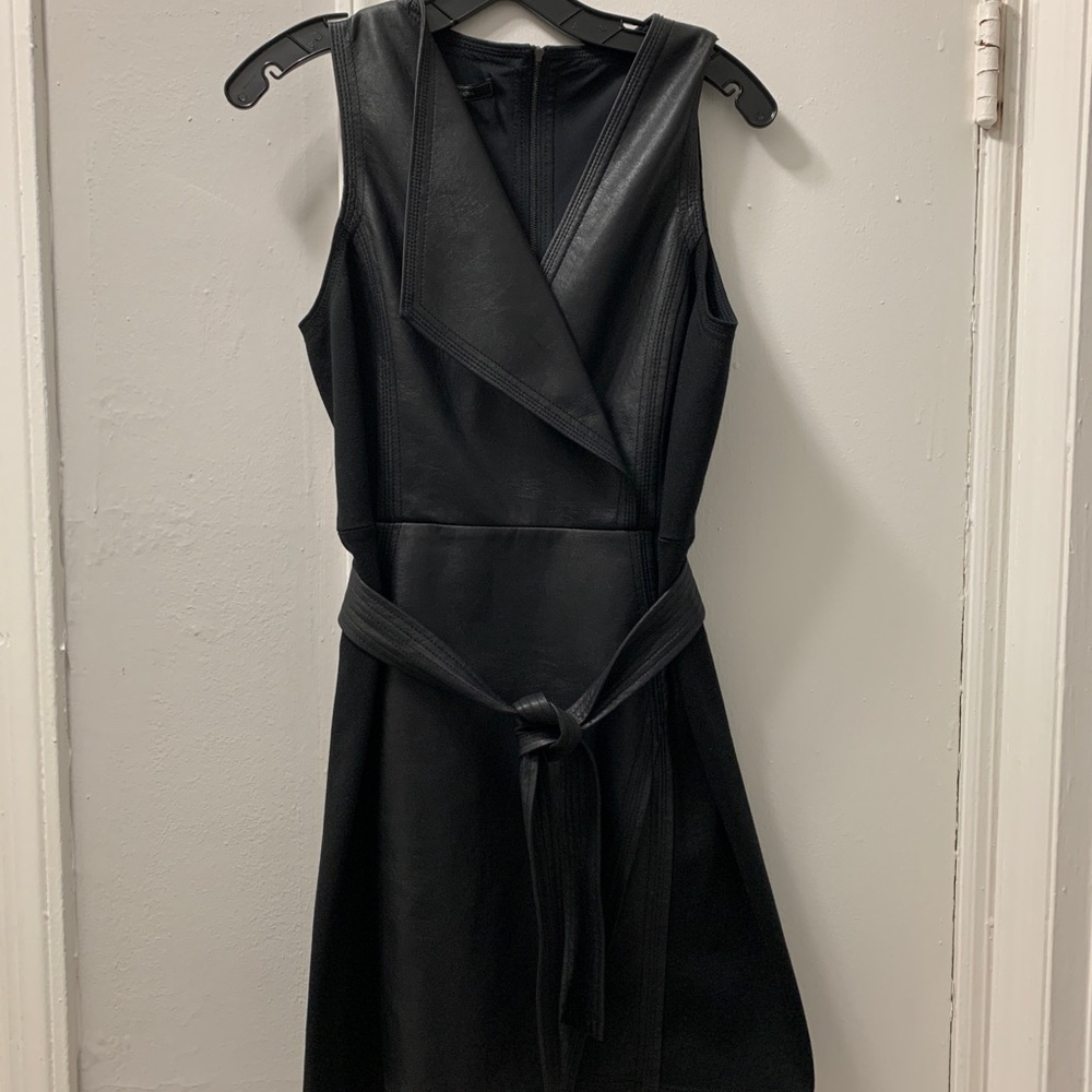 Faux Leather Dress